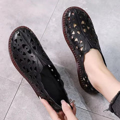 Buty retro z okrągłymi noskami i pustymi noskami (zamek z tyłu)