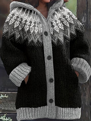 [S~5XL]✨Elegant retro printed colorful hooded jacket