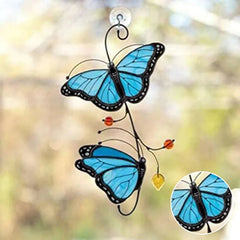 Witraż Monarch Butterfly Wystrój okna ze szkła