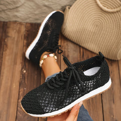 Elegancka koronkowa, oddychająca oddychająca poślizg na ortopedycznych trampkach