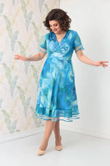 [S-5XL]2025 nowa elegancka sukienka z szyfonu w kształcie fal💙