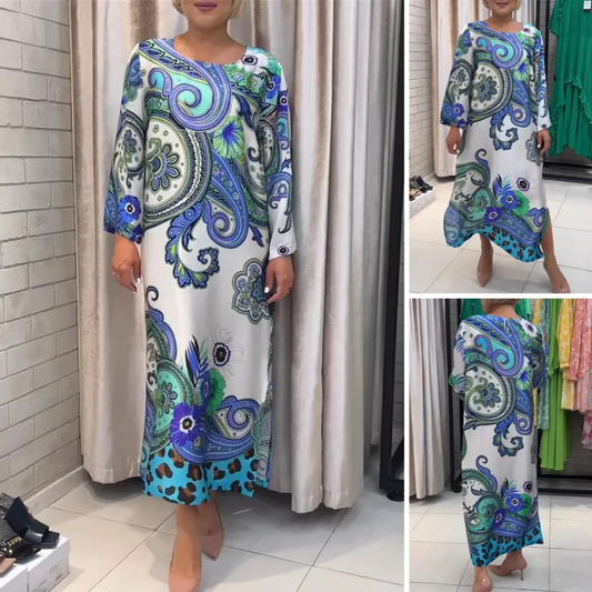 [S-3XL] Modna i wygodna niebieska i biała sukienka porcelanowa