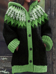 [S~5XL]✨Elegant retro printed colorful hooded jacket