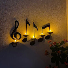 Czarny kinkiet Music Note
