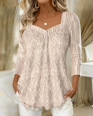 Koronka pod pachami z kwadratowym dekoltem