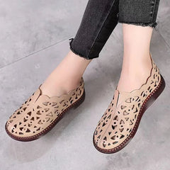 Buty retro z okrągłymi noskami i pustymi noskami (zamek z tyłu)
