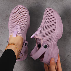 Oddychające wsuwane sandały - gruba wywiera się podeszwa