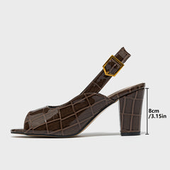 Eleganckie sandały obcasowe na letnich blokach na letnie podsumowanie