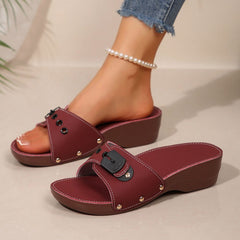 Ortopedyczne eleganckie sandały nitów