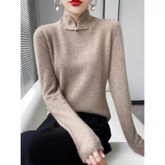 Zimowy sweter z półgolfem w stylu vintage