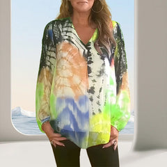 Koszulka z długim rękawem z nadrukiem w krawat