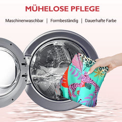 Damska sukienka z krótkim rękawem i nadrukiem w panterkę