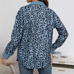 🍂Szybkie jesienne oferty w super niskich cenach🍂Damska kurtka z długim rękawem i zapinanym wzorem w panterkę