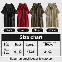 💗 Płaszcz z kapturem z kapturem z dużymi kieszeniami