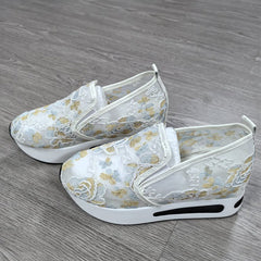 Damskie buty casualowe z siateczki, oddychające, z grubą podeszwą