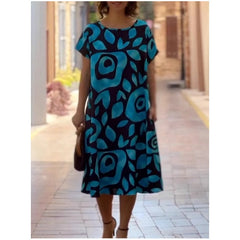 Elegancja płynów: lekkość w każdym ruchu 🌸👗 2025 Nowa drukowana okrągła sukienka