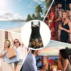 🔥 🌸 Kwiatowa sukienka bez rękawów dla kobiet - łatwa i stylowa!