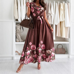 Sukienka z nadrukiem w stylu V-Ring dla kobiet