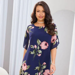 🌺Damska sukienka z nadrukiem w kwiaty