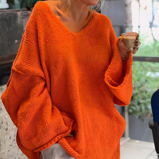 Luźny sweter w wieku silnym kobiet