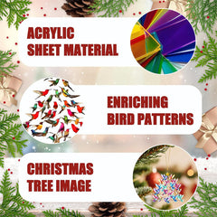 Akrylowa ozdoba świąteczna w kształcie kolibra