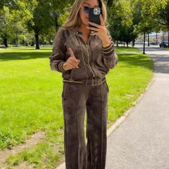 ✨ Dwuczęściowy zestaw dresów damskich — szykowny komfort na każdą okazję! 💃