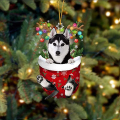 🐶 (2 szt.) Urocza świąteczna ozdoba w kształcie psa w skarpetce🎄