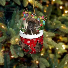 🐶 (2 szt.) Urocza świąteczna ozdoba w kształcie psa w skarpetce🎄
