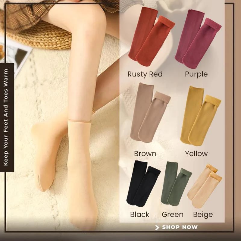 💖Pogrubiające zimowe skarpetki śnieżne z miękkiego aksamitu🧦