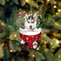 🐶 (2 szt.) Urocza świąteczna ozdoba w kształcie psa w skarpetce🎄