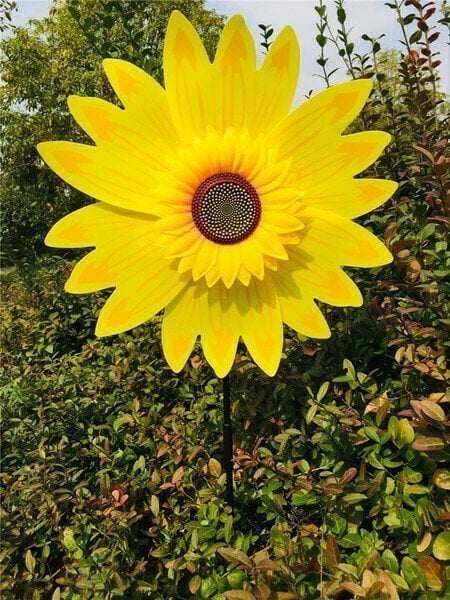 🎉 Kolorowy wiatrak słonecznikowy - do dekoracji na zewnątrz podwórka🌻