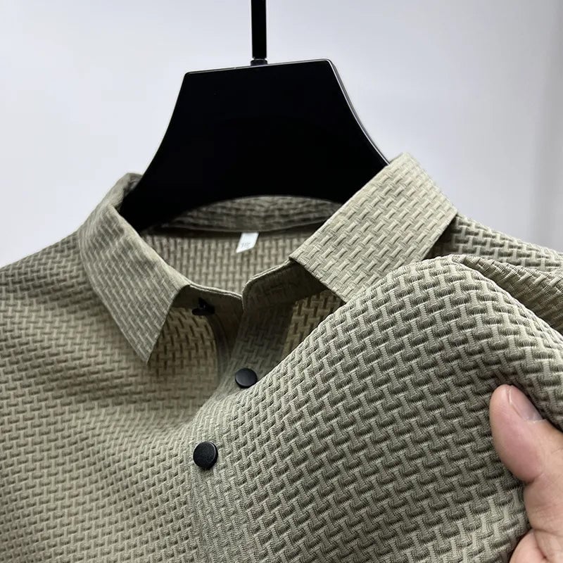 T-shirt z krótkim rękawem z siateczkowego lodowego jedwabiu
