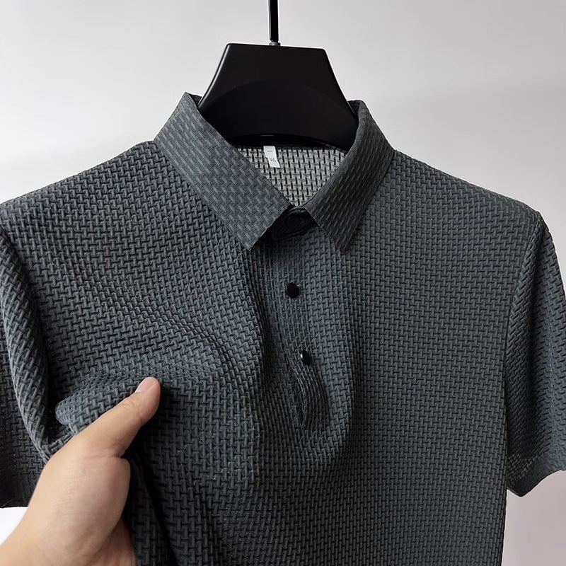 T-shirt z krótkim rękawem z siateczkowego lodowego jedwabiu